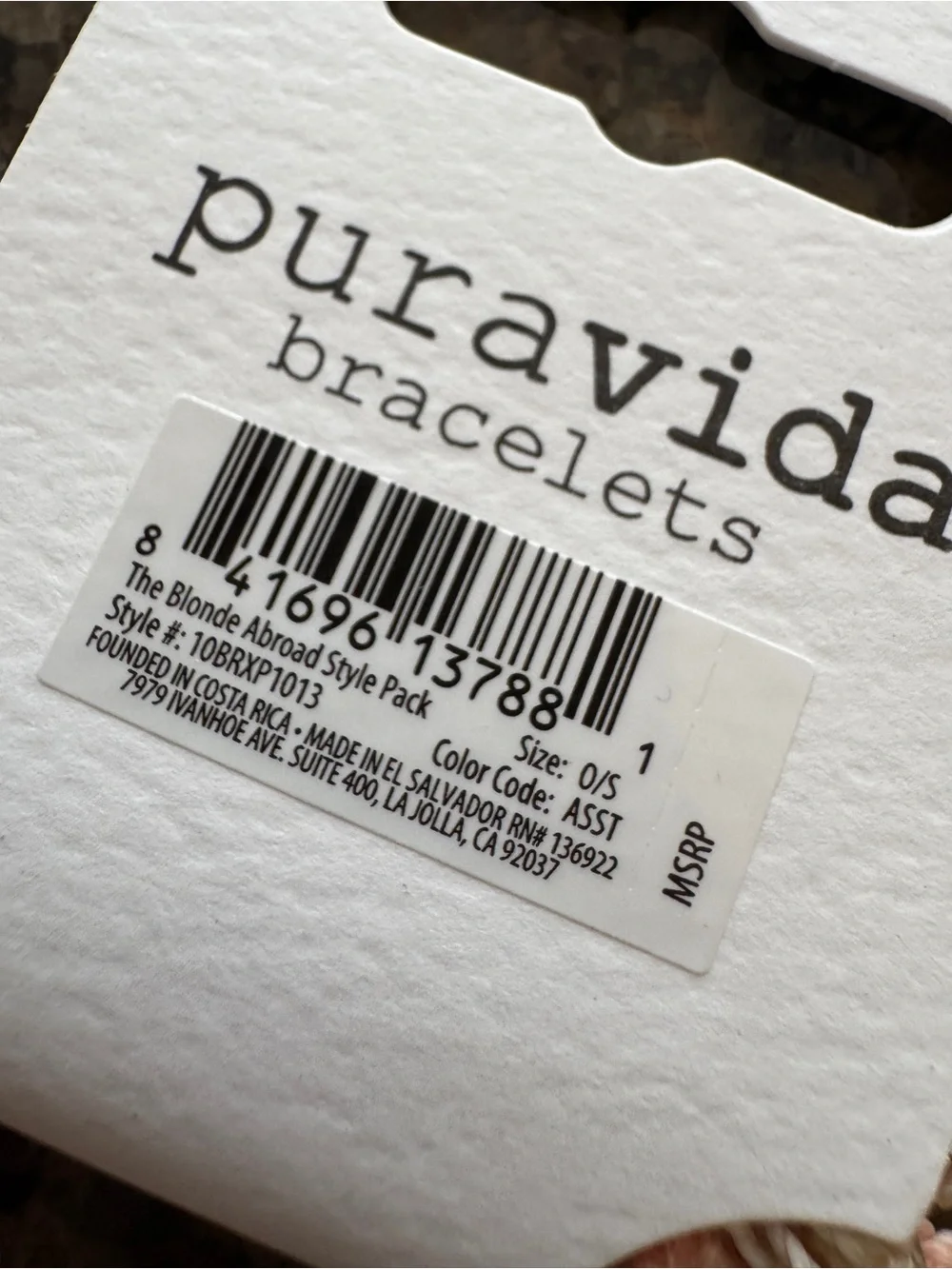 Pura Vida x Blonde Abroad Travel Bracelet Set – Rare & Discontinued – New
